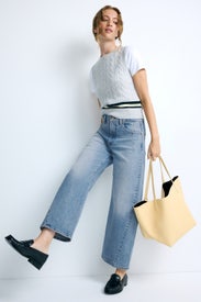 Kyra Bowed Wide Leg Jeans by PISTOLA