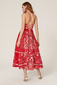 Floral Embroidered Poplin Dress by RED Valentino