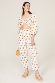 Mixed Flowers Embroidered Top by FARM Rio