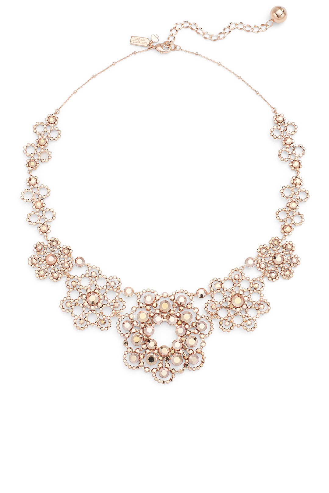 Rose Gold Crystal Lace Necklace by kate spade new york accessories