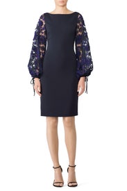 Embroidered Sleeve Dress by Badgley Mischka