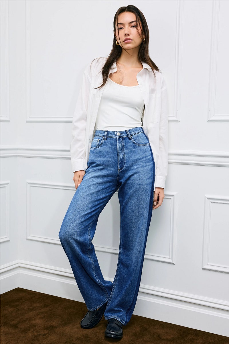 Karmine Refined High Rise Wide Leg Jeans by DL1961