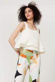 Off White Flowly Top by Great Jones
