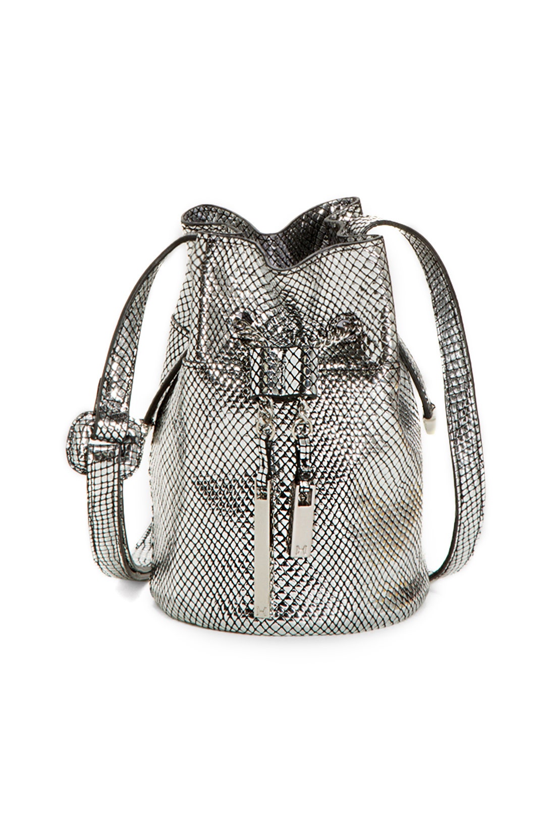 Silver Mini Bucket by HALSTON Handbags 0