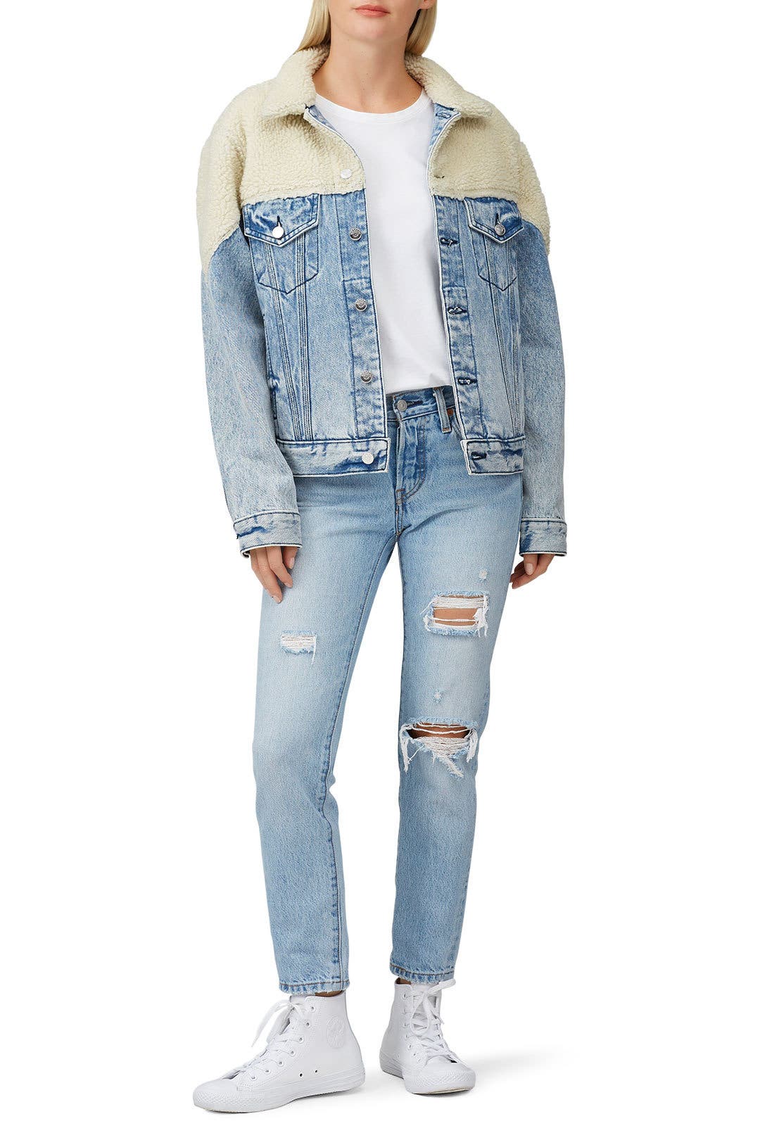 Sherpa Denim Jacket by Jordache | Rent the Runway