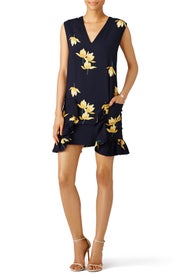 Yellow Floral Ruffle Tunic by Marni
