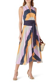 Pastel Stripe Midi Dress by Nicole Miller