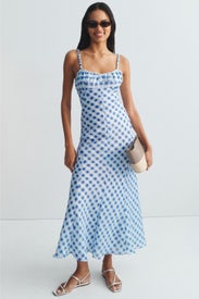 Colette Gingham Maxi Dress by Sandro