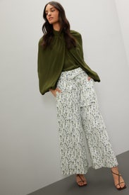 Belted Floral Cropped Trousers by Adam Lippes x RTR