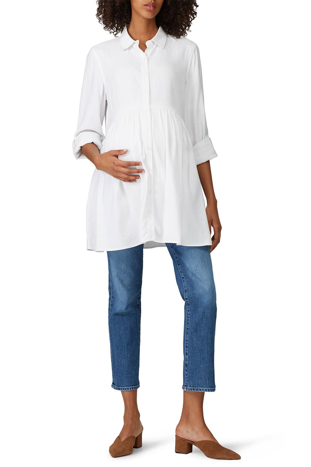 Button Down Maternity Shirt by Ingrid & Isabel 0