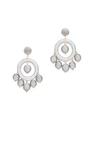 Silver Wrap Circle Earrings by Kenneth Jay Lane