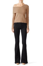 One Shoulder Knit Top by Line + Dot