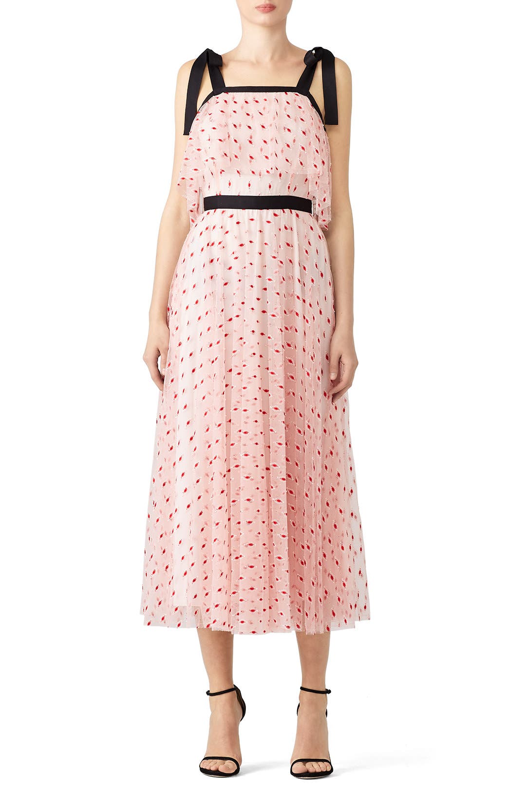 オールインワン・サロペット Philosophy Di Lorenzo Serafini Fitted Midi Dress With Pleated Pink Midi Dress by Philosophy di Lorenzo Serafini