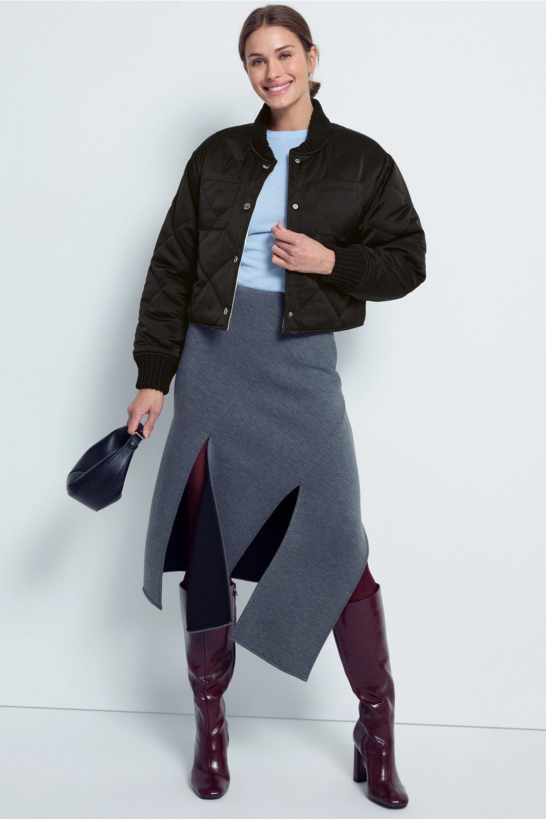 Reversible Cropped Bomber Jacket by PLAN C x RTR 0