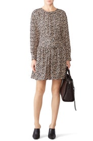 Long Sleeve Leopard Dress by Rebecca Taylor NYC