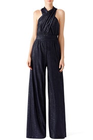 Ocean Blue Sparkle Jumpsuit by Rachel Zoe