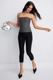 Libra Wool Pinstripe Corset by MIAOU