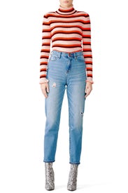 Striped Knit Turtleneck by Scotch & Soda
