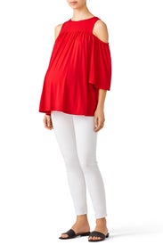 Cold Shoulder Maternity Top by Susana Monaco