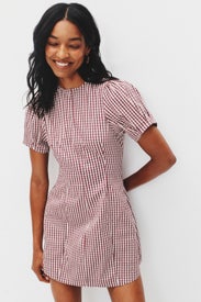 Puff Sleeve Peplum Mini Dress by WEWOREWHAT