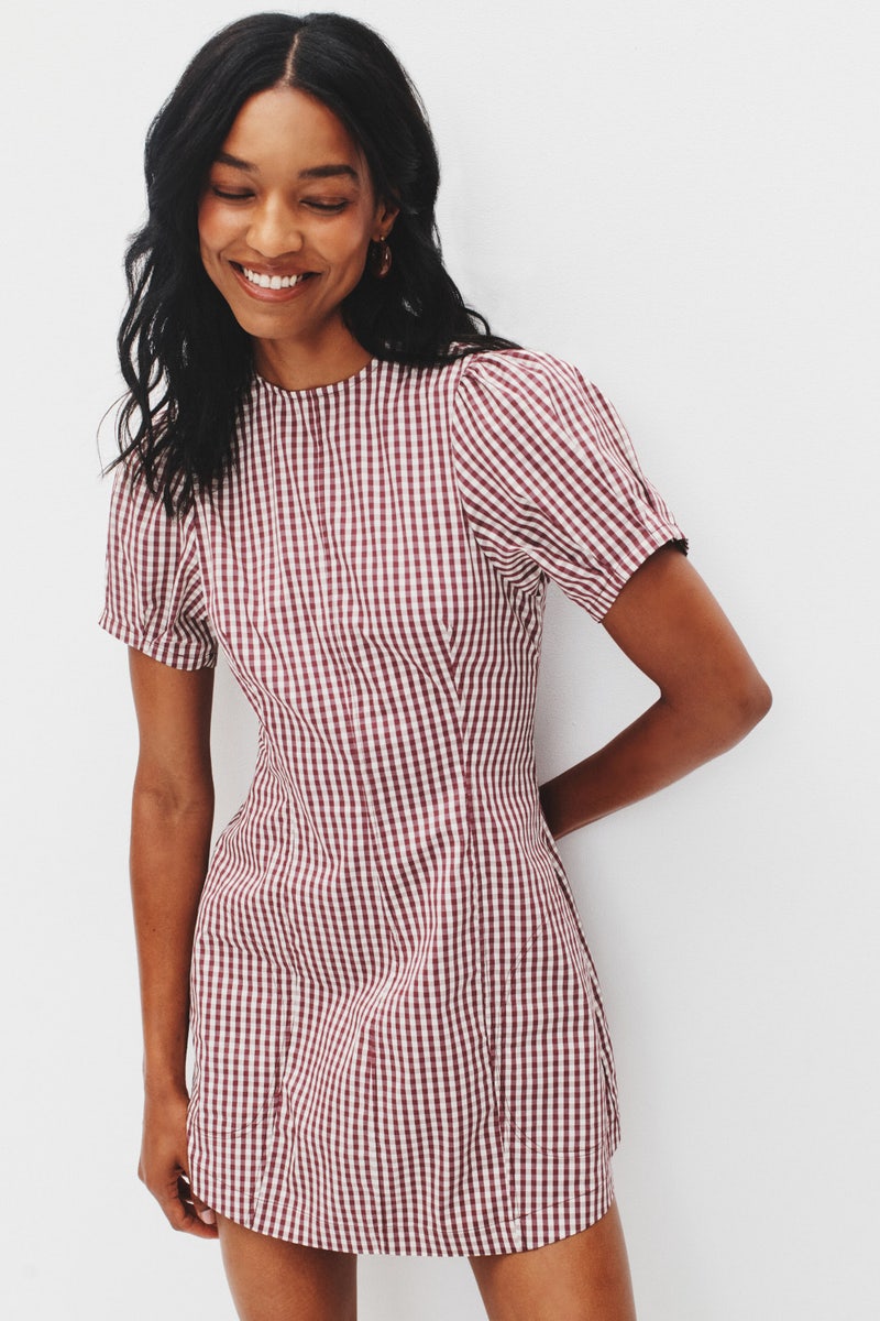 Puff Sleeve Peplum Mini Dress by WEWOREWHAT - Photo 0