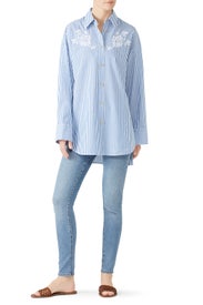 Embroidered Long Shirt by Coach