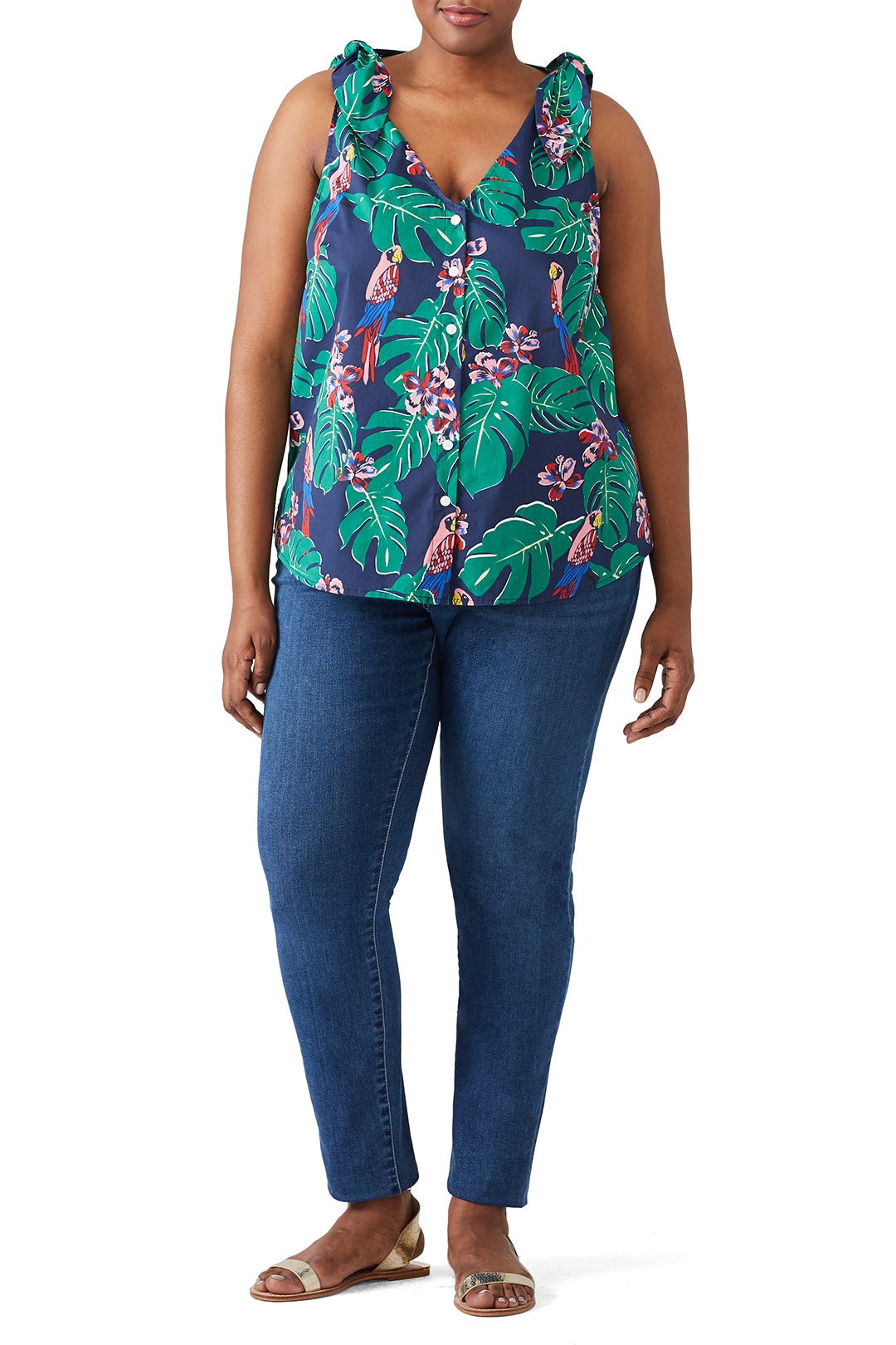 Parrot Print Top by Draper James X ELOQUII 0