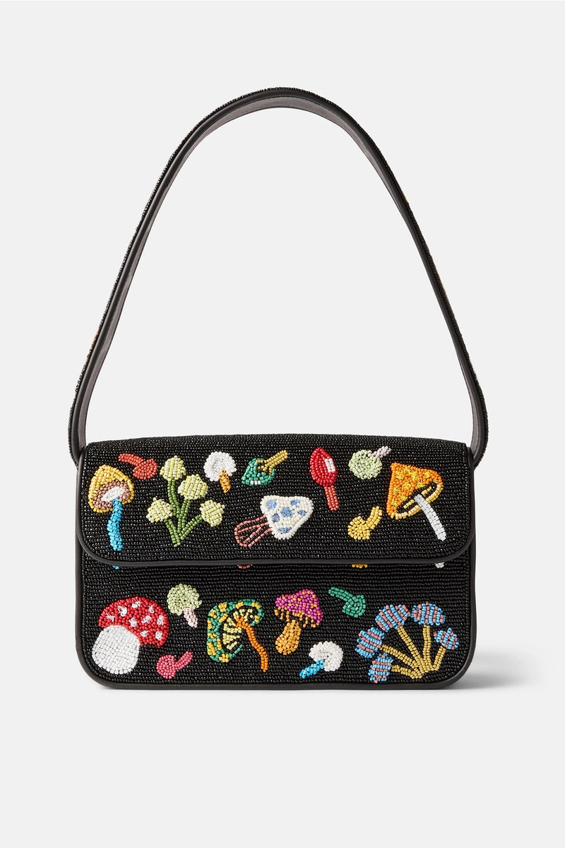 Mushroom Beaded Tommy Bag by Staud Accessories - Photo 0