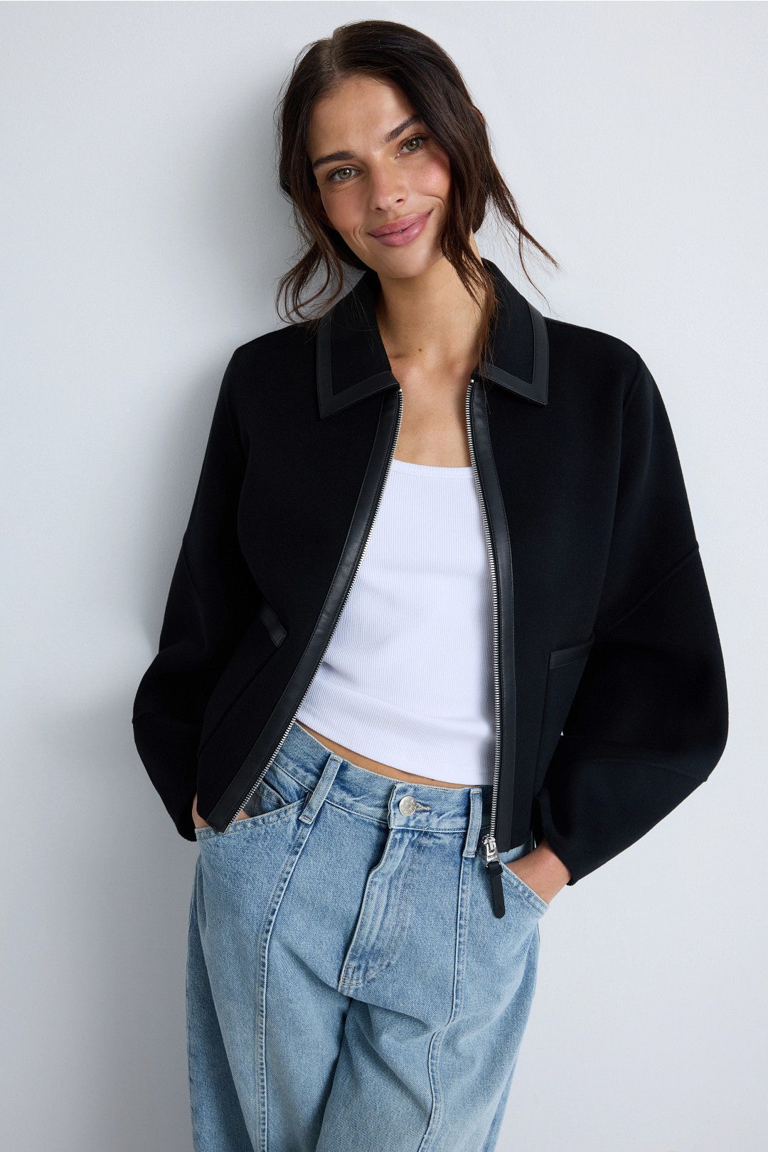 Solana Leather Trim Jacket by Mackage 0