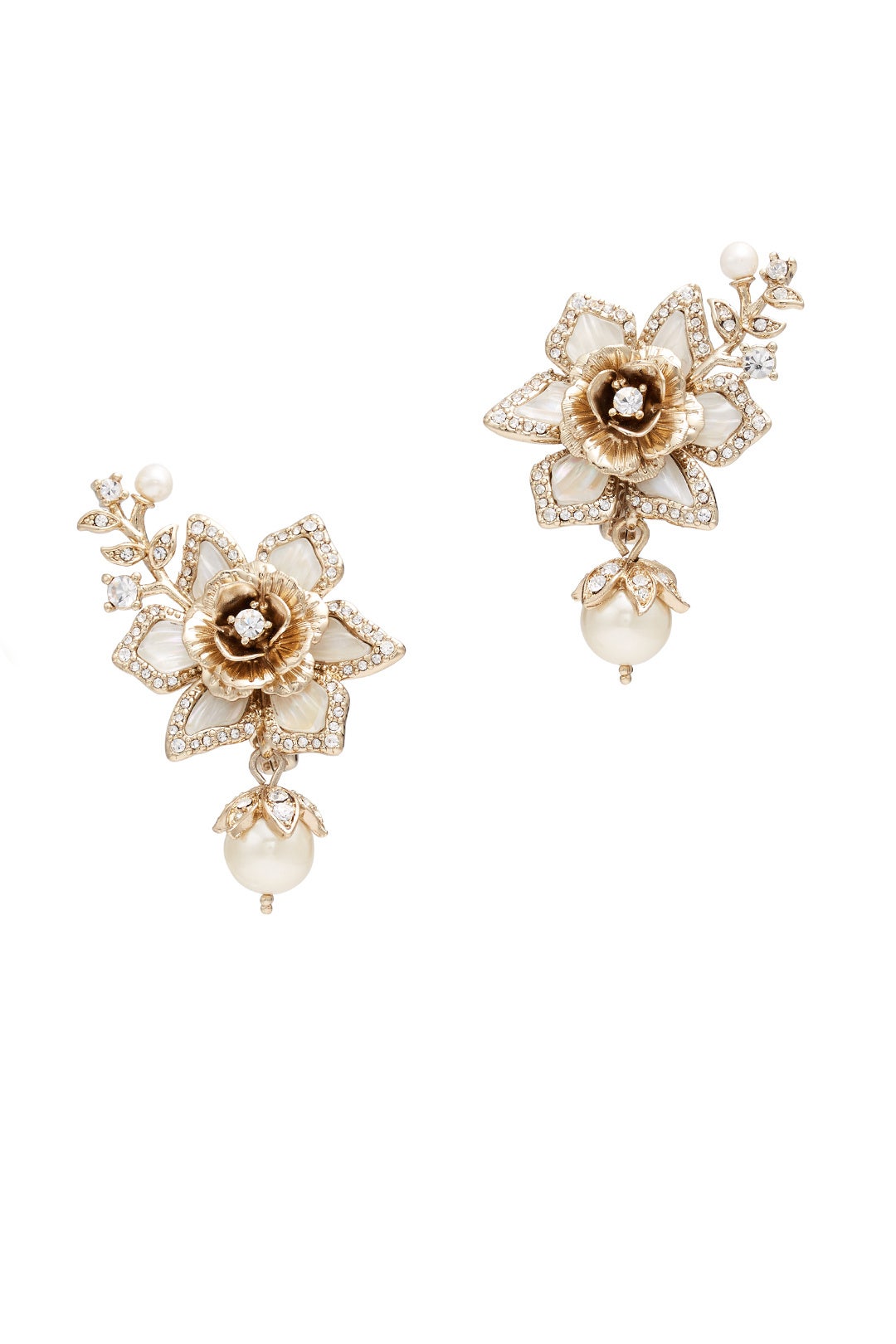 Eternal Garden Flower Drop Earrings by Marchesa Jewelry