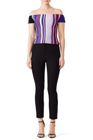 Stripe Off The Shoulder Top by Opening Ceremony