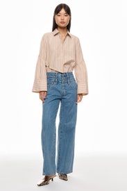 Caleb High Rise Relaxed Stacked Waist Jeans by PISTOLA