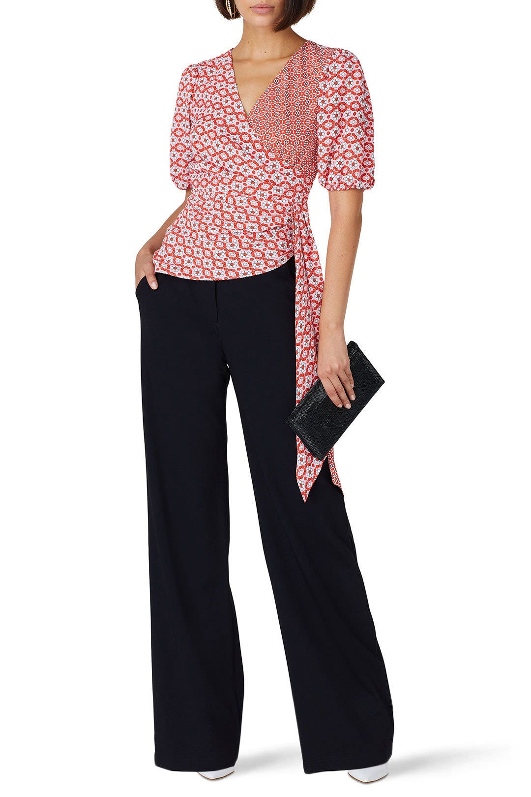 Printed Faux Wrap Top by SACHIN BABI 0