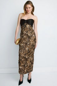 Jackie Jacquard Bow Bust Dress by Sau Lee