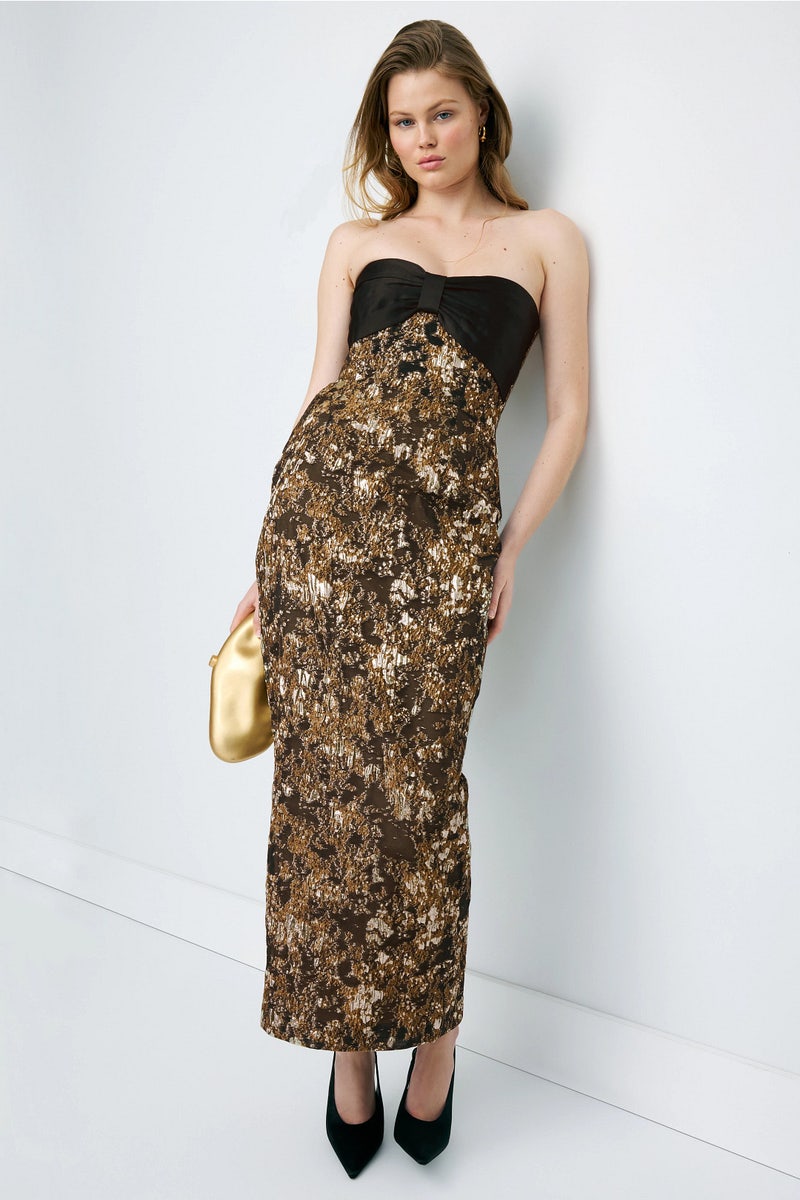 Jackie Jacquard Bow Bust Dress by Sau Lee - Photo 0