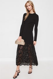Knit and Lace Midi Dress by Sea NY x RTR