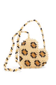 Multi Leopard Heart Bag by Susan Alexandra