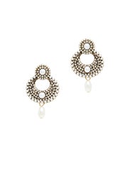Pearl Circle Drop Earrings by Slate & Willow Accessories