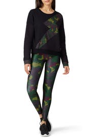 Striped Camo Super High Rise Band Leggings by Terez