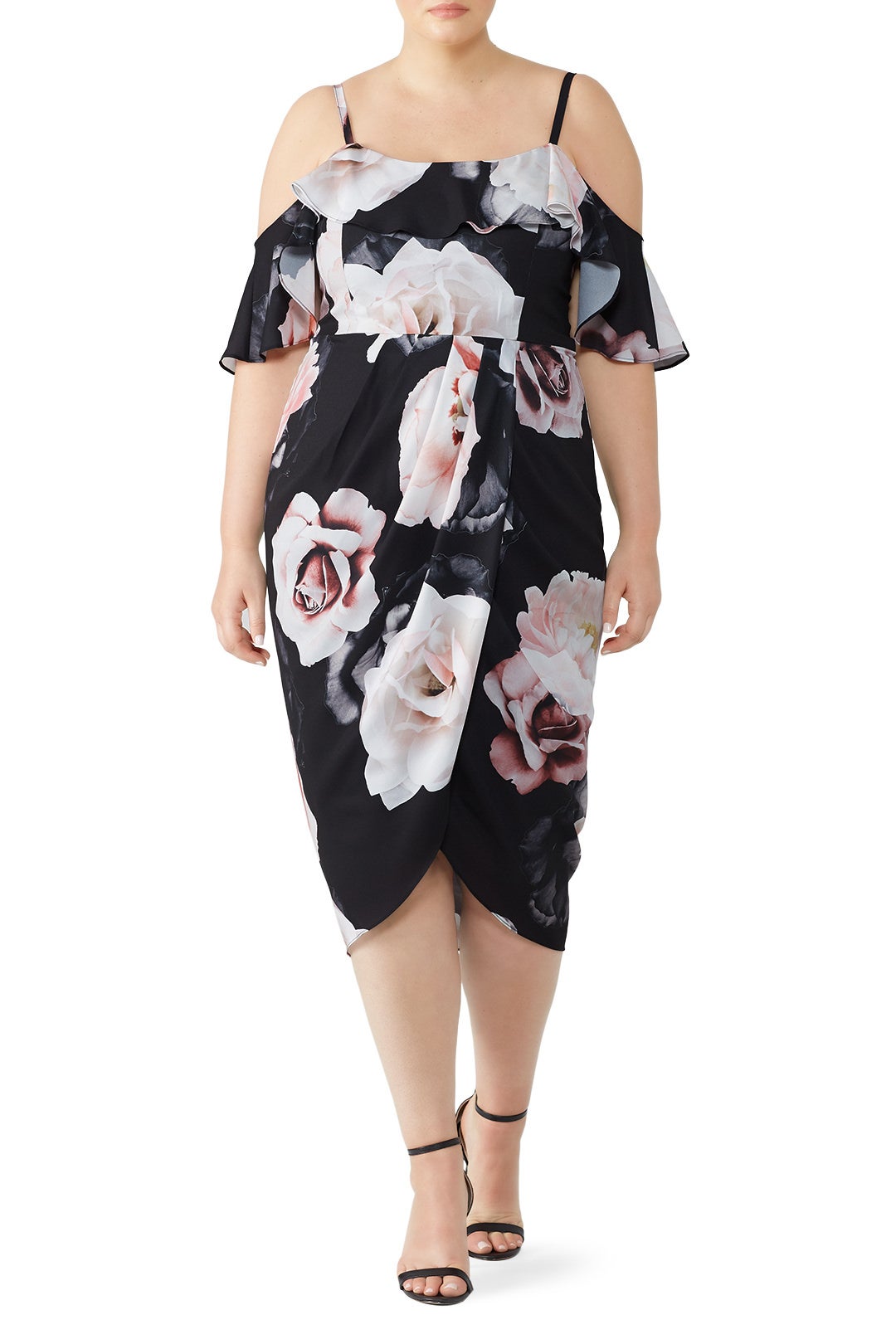 Floral Off The Shoulder Dress by City Chic 0