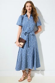 Daisy Chambray Button Front Dress by CeCe