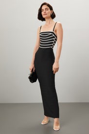 Striped Bandage Gown by Hervé Léger