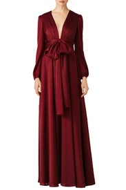Oxblood Manor Gown by Jill Jill Stuart