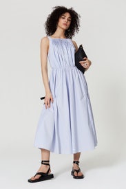 Blue Pleated Dress by Jason Wu