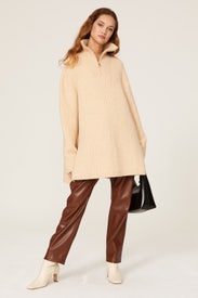 Zitah Half Zip Sweater by Nanushka