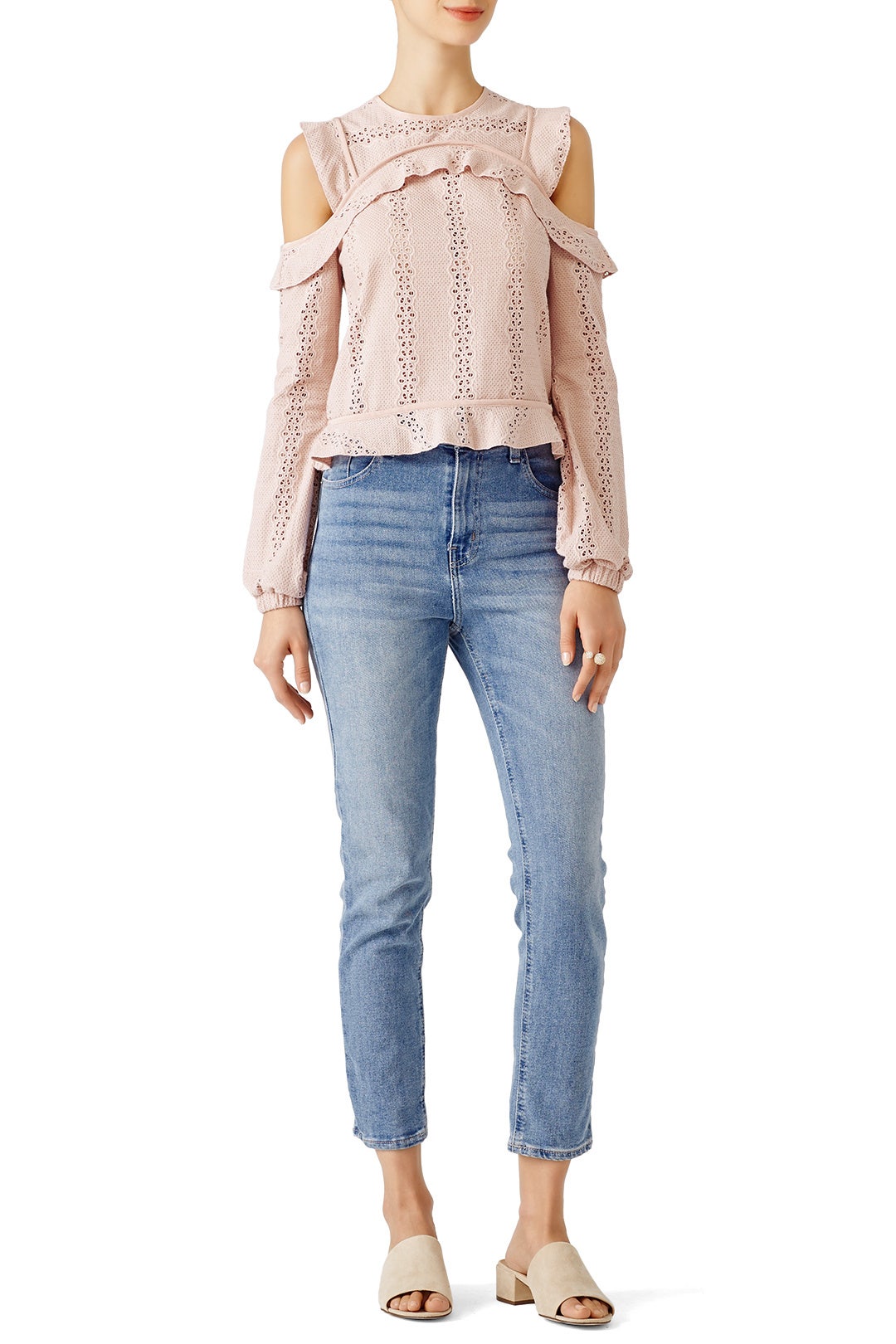 Pink Cold Shoulder Top by Nicholas 0