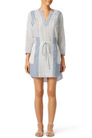 Long Sleeve Patchwork Dress by Rebecca Taylor NYC