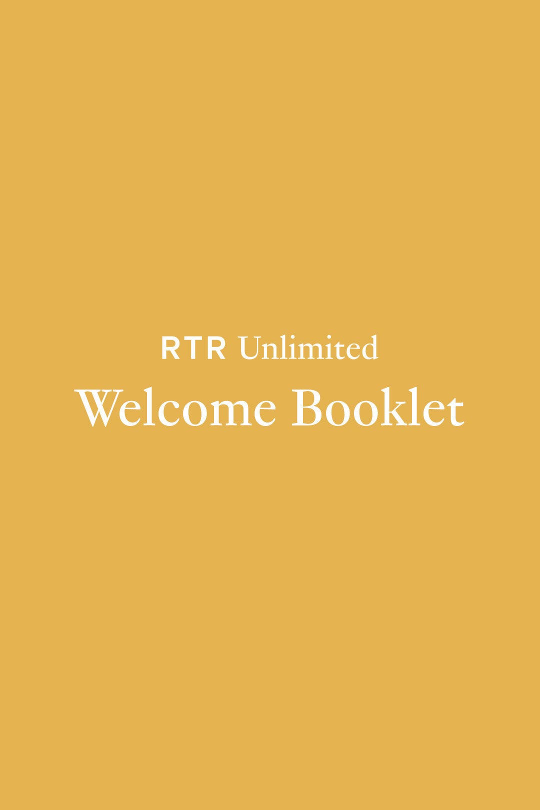 Unlimited Welcome Booklet by Rent the Runway