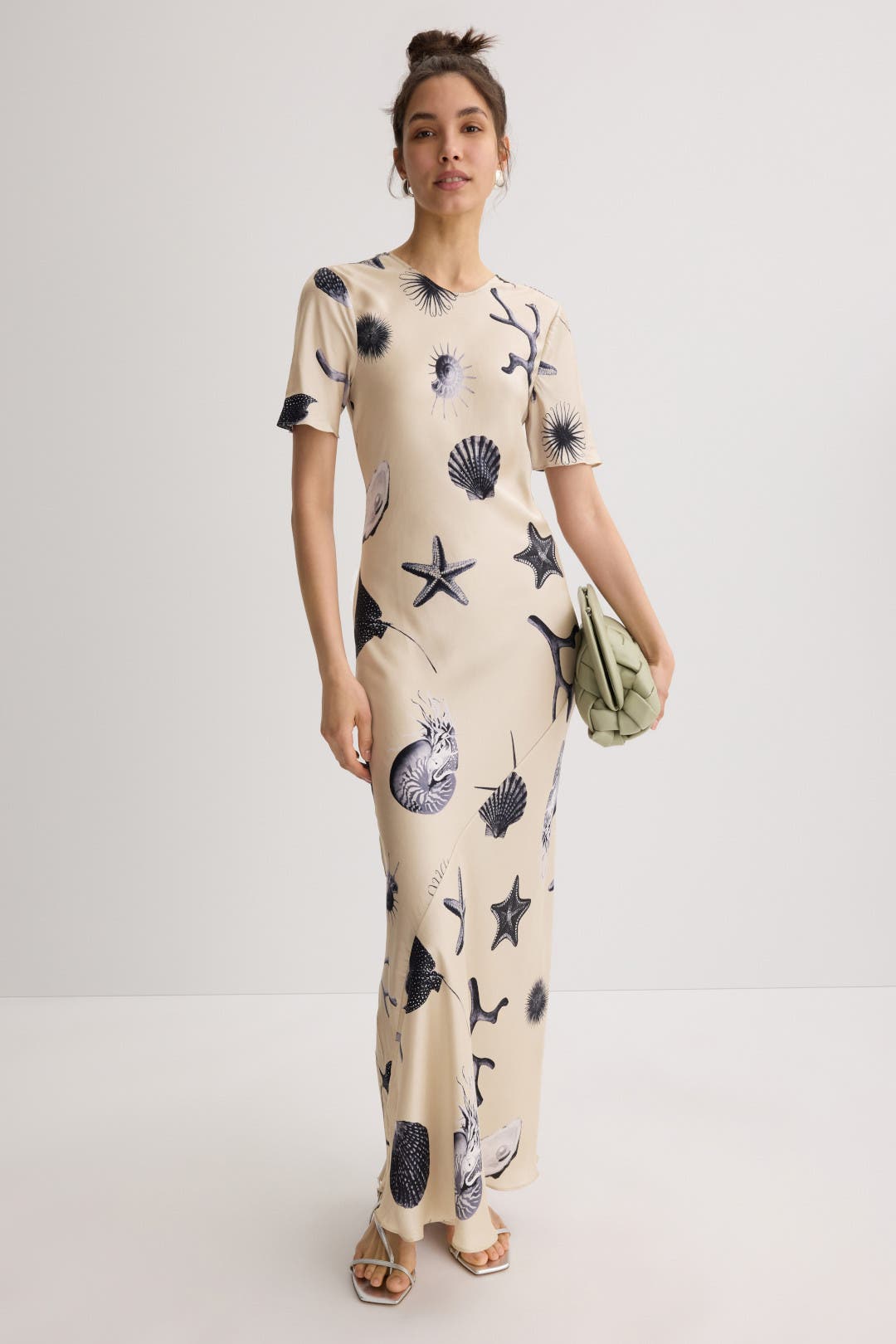 silk laundry dresses Deco Ruched Dress Black
