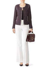 Burgundy Tweed Jacket by Slate & Willow
